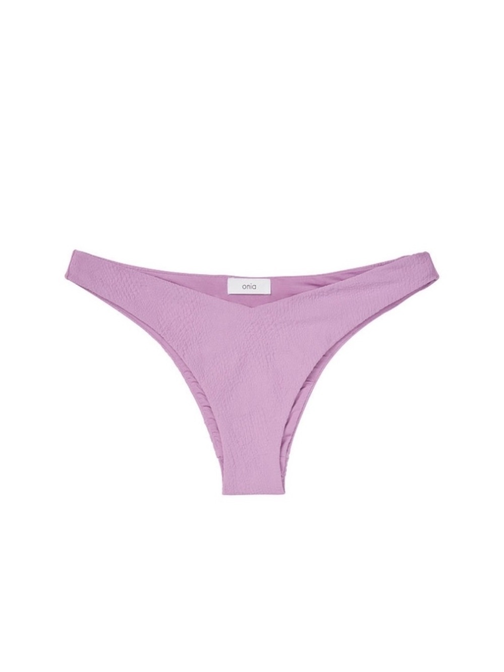 Onia Lavender Low-Rise Cheeky Bikini Bottom